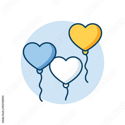 Balloons icon clean and modern vector illustration