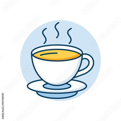 Hot Tea icon clean and modern vector illustration