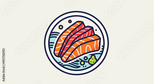 Salmon Sashimi Dish Icon