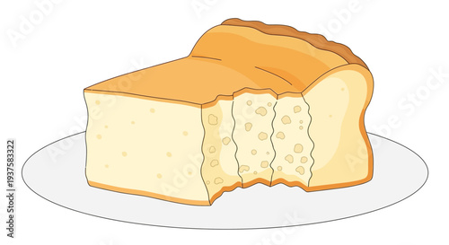 Delicious Slice of Cheesecake on a Plate