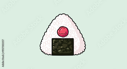 Japanese Rice Ball Onigiri with Plum