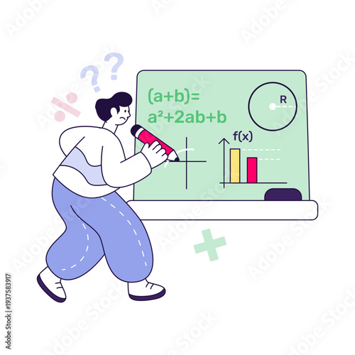 A beautiful design illustration of math class