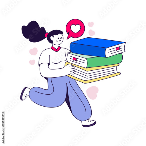 An eye catching design illustration of learning passion 