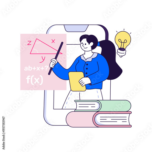 A beautiful design illustration of math lecture 