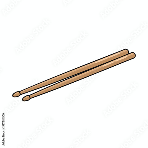Pair of wooden drumsticks for percussion