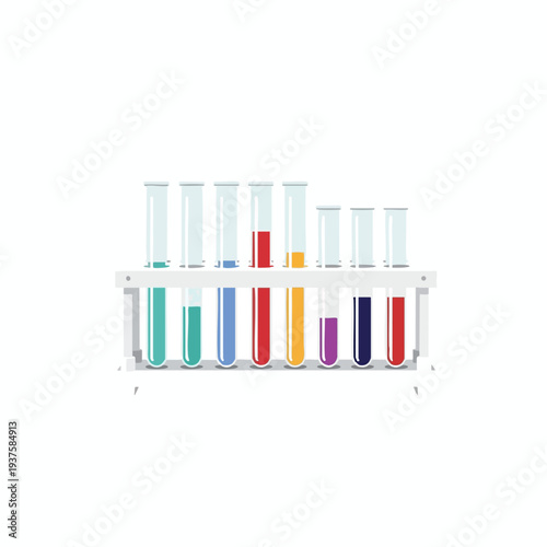 Colorful Liquids in Test Tubes for Scientific Research