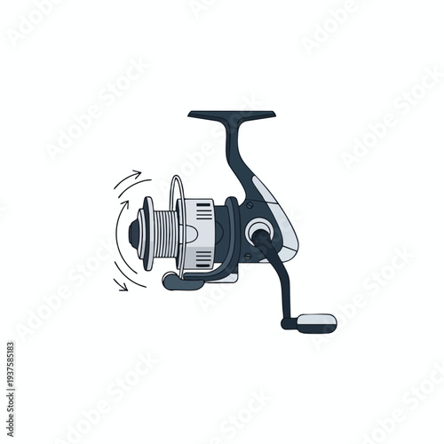 Spinning Fishing Reel in Action