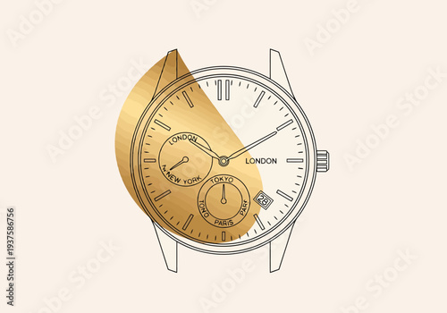 Luxury Wristwatch Detail Showing Dial Functionality And Elegant Design For A Sophisticated Accessory Collection