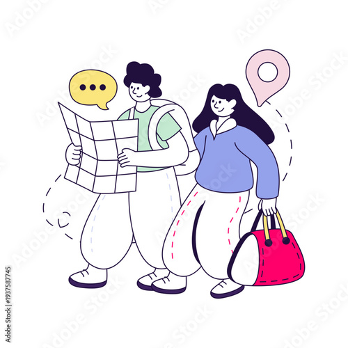 Modern design illustration of travel exploration 