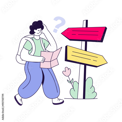Perfect design illustration of choose direction 