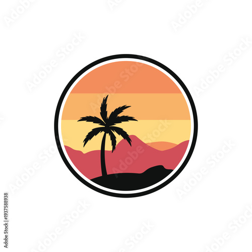 mountains peak logo design template illustration vector