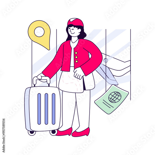 Creative design illustration of traveler 