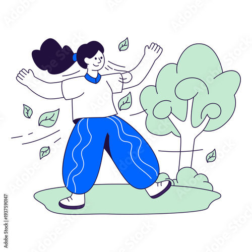 Modern design illustration of windstorm 