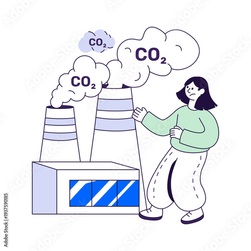 Modern design illustration of air pollution 