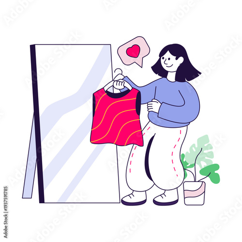 A beautiful design illustration of dress up