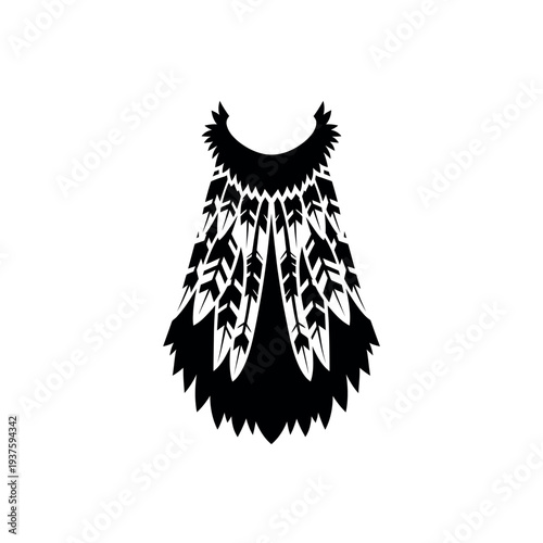 Maori Korowai Feather Cloak Traditional Garment.