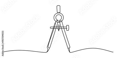 Compass drawing tool, drafting equipment, precision instrument, geometric design