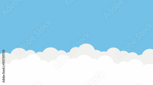 Serene blue sky with white clouds.