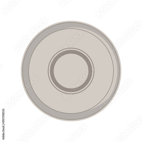 Close up of a Modern Minimalist Disc Plate with Elegant Design