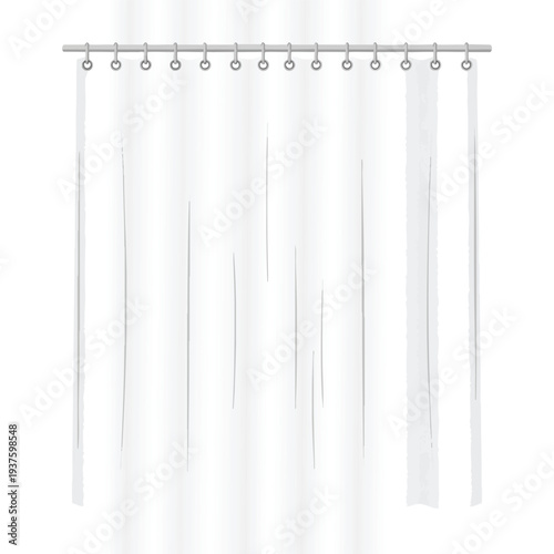 Elegant White Shower Curtain for Bathroom Decor and Privacy
