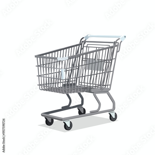 Empty Shopping Cart for Retail and E commerce Advertising