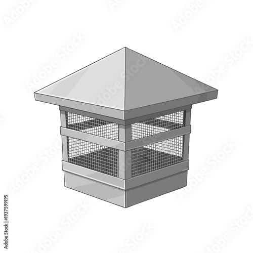 Modern Multi Level Ventilation Tower for Building Exhaust Systems