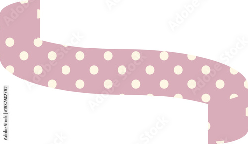 Ribbon Frame -3- Polka Dots - pink.