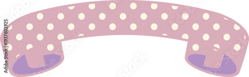 Ribbon Frame -5- Polka Dots - pink.