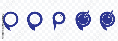 Location icon set, Map pin place marker. location pointer icon symbol in flat style. Location pin icon, Navigation sign. eps 10