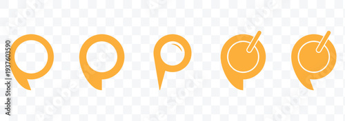 Location icon set, Map pin place marker. location pointer icon symbol in flat style. Location pin icon, Navigation sign. eps 10