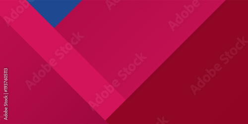 Abstract blue red banner geometric shapes background. Vector abstract graphic design banner pattern presentation background web template.