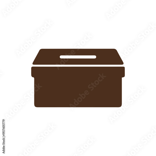 Simple Ballot Box Icon For Elections And Democratic Voting Process