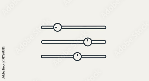 Minimalist sliders for settings or control interface