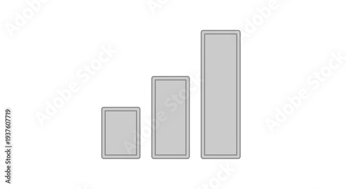 Mobile phone signal strength indicator bars icon graphic