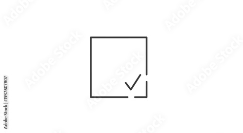 Outline checkbox with checkmark icon for UI design