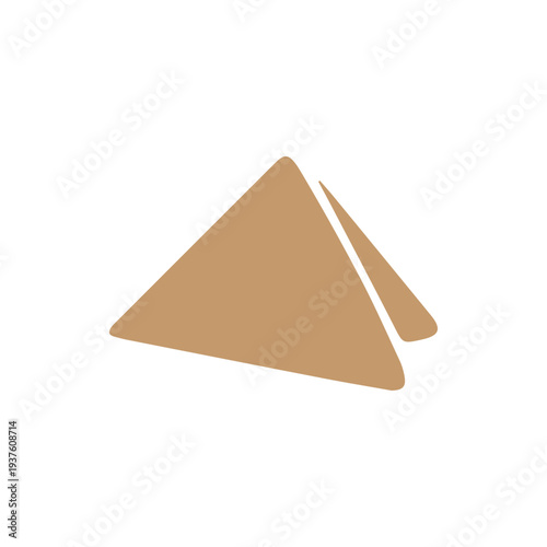 Simple Geometric Egyptian Pyramid Logo Design Vector Illustration