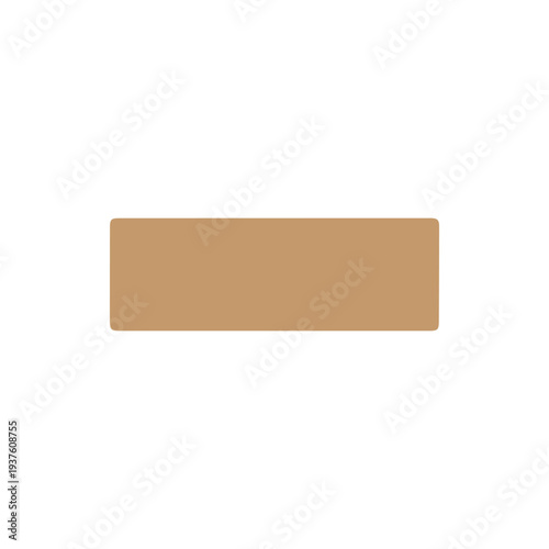 Minimalist Light Brown Rounded Rectangle on a Clean White Background