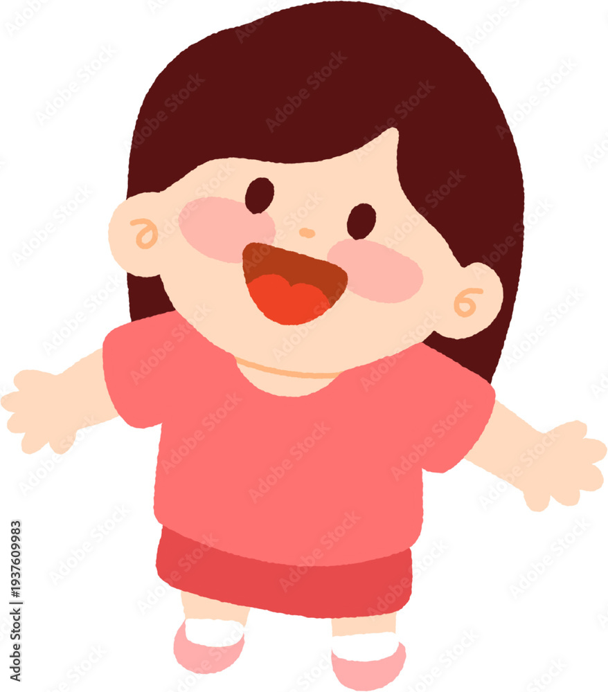 Obraz premium Happy child looking up