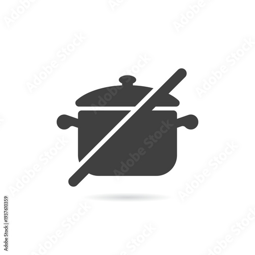 Vector Isolated No Pot Icon