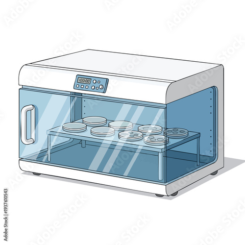 Compact Laboratory Incubator with Digital Control for Scientific Research and Sample Testing