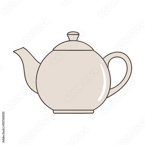 Elegant White Teapot for Modern Kitchen Decor and Tea Enthusiasts