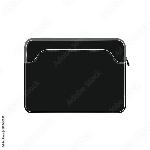 Minimalist Black Leather Document Folder for Business and Office Use