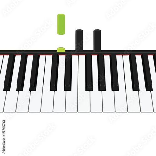 Close Up of a Handmade Keyboard with Glowing Note Markers for Creative Music Inspiration