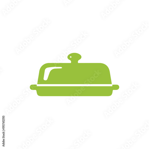 Elegant Green Cloche Icon for Restaurants and Culinary Services
