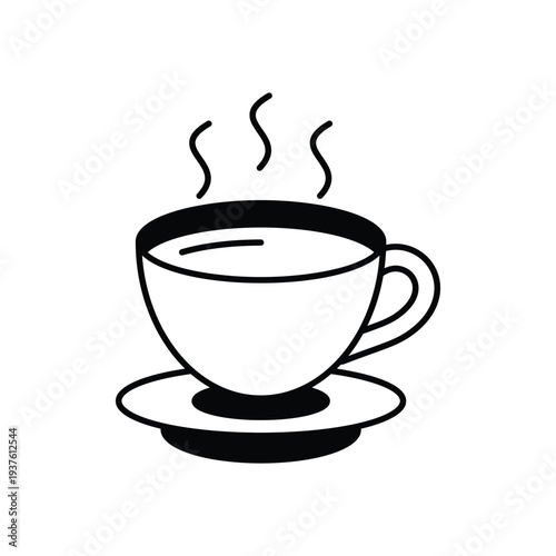 Hot Tea icon clean and modern vector illustration