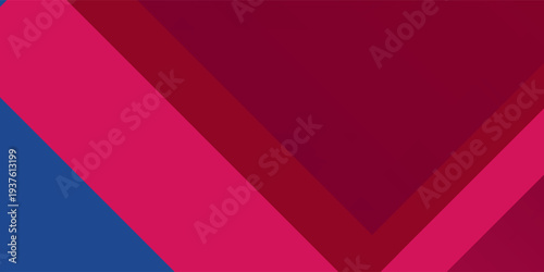 Abstract blue red banner geometric shapes background. Vector abstract graphic design banner pattern presentation background web template.