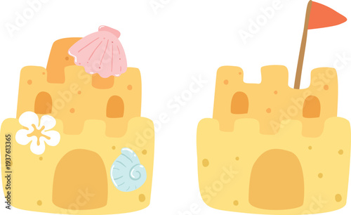 Sandcastle with Seashells Summer Season