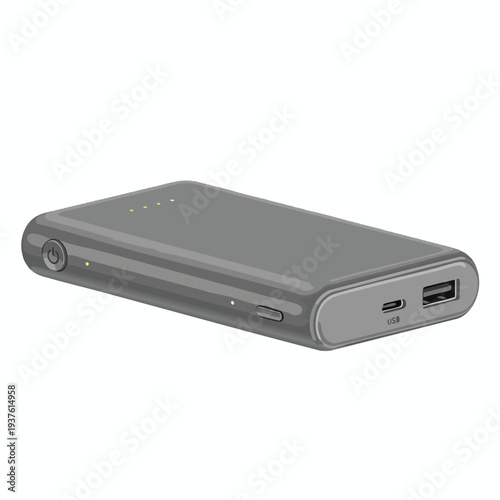 Portable Power Bank Device for Charging Electronic Gadgets with USB and Charging Port