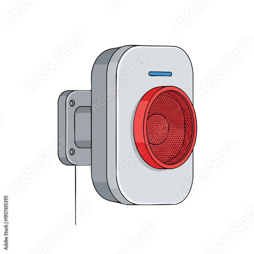 Wall Mounted Red Alarm Siren