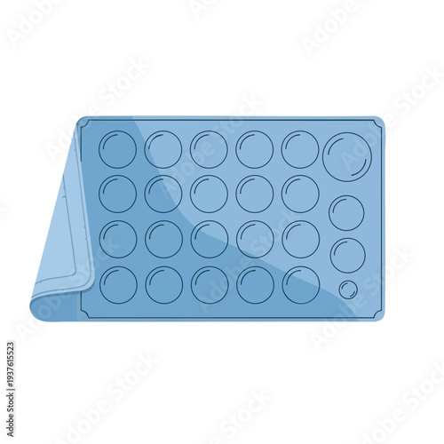Disposable Blue Plastic Ice Pack with Bubble Wrap Surface for Cold Therapy or Shipping